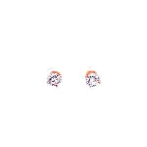 925 RG PL CZ 4 CLAW BASKET SET STUDS - 6MM - 1.2g <br/>M11956R