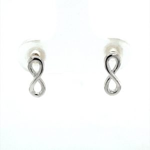 925 PLAIN OPEN INFINITY STUDS - 10X4 - 0.57g <br/>M11985