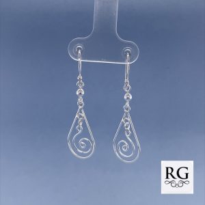 925 HANGING SPIRAL IN T/DROP EAR - 44X12 - 1.6g <br/>M12045