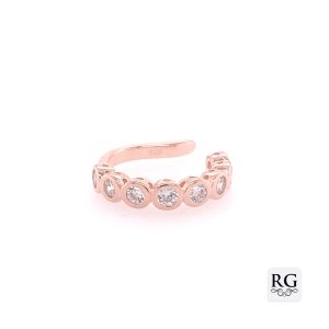925 RG PL CZ PAVE BUBBLES EAR CUFF - 16X3 - 1g <br/>M12082R