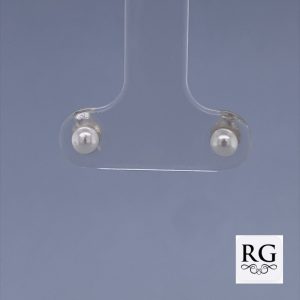 925 WHITE FW PEARL STUDS - 3MM - 0.3g <br/>M12104