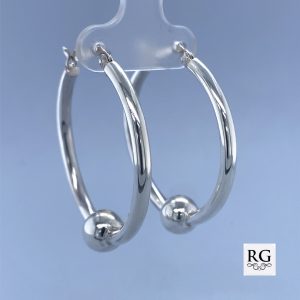 925 BALL ON RND TUBE HINGE HOOPS - 35X3+8 - 6.5g <br/>M12110