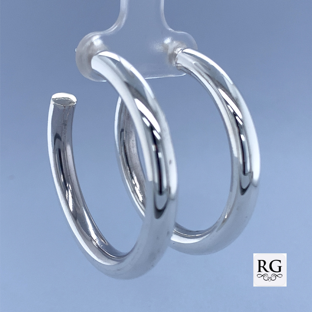 925 HOLLOW RND TUBE C-HOOPS - 40X5 - 11g <br/>M12118