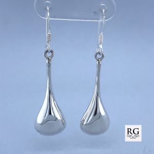 925 HOLLOW PLAIN TEARDROP EARRINGS - 43X10 - 5.2g <br/>M12133