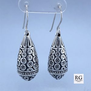 925 OXI ELECTROFORM TEARDROP EAR - 42X12 - 6.2g <br/>M12134