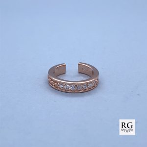 925 RG PL CZ PAVE MILLGRAIN EAR CUFF - 3MM - 1g <br/>M12139R