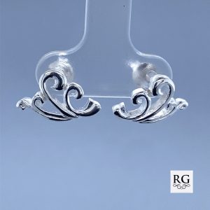 925 FRILLY STUDS - 15X10 - 2.7g <br/>M12140