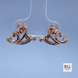 925 RG PL FRILLY STUDS - 15X10 - 2.7g <br/>M12140R