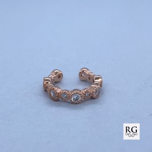 925 RG P CZ PAVE MILLGR CIRCLES EARCUFF 3MM  0.85g <br/>M12141R
