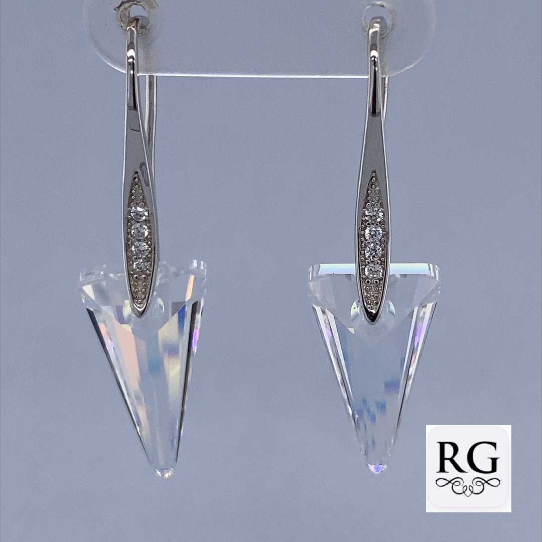 925 SPIKE SWAROVSKI CRYSTAL EAR - 34X10 - 3.1g <br/>M12150