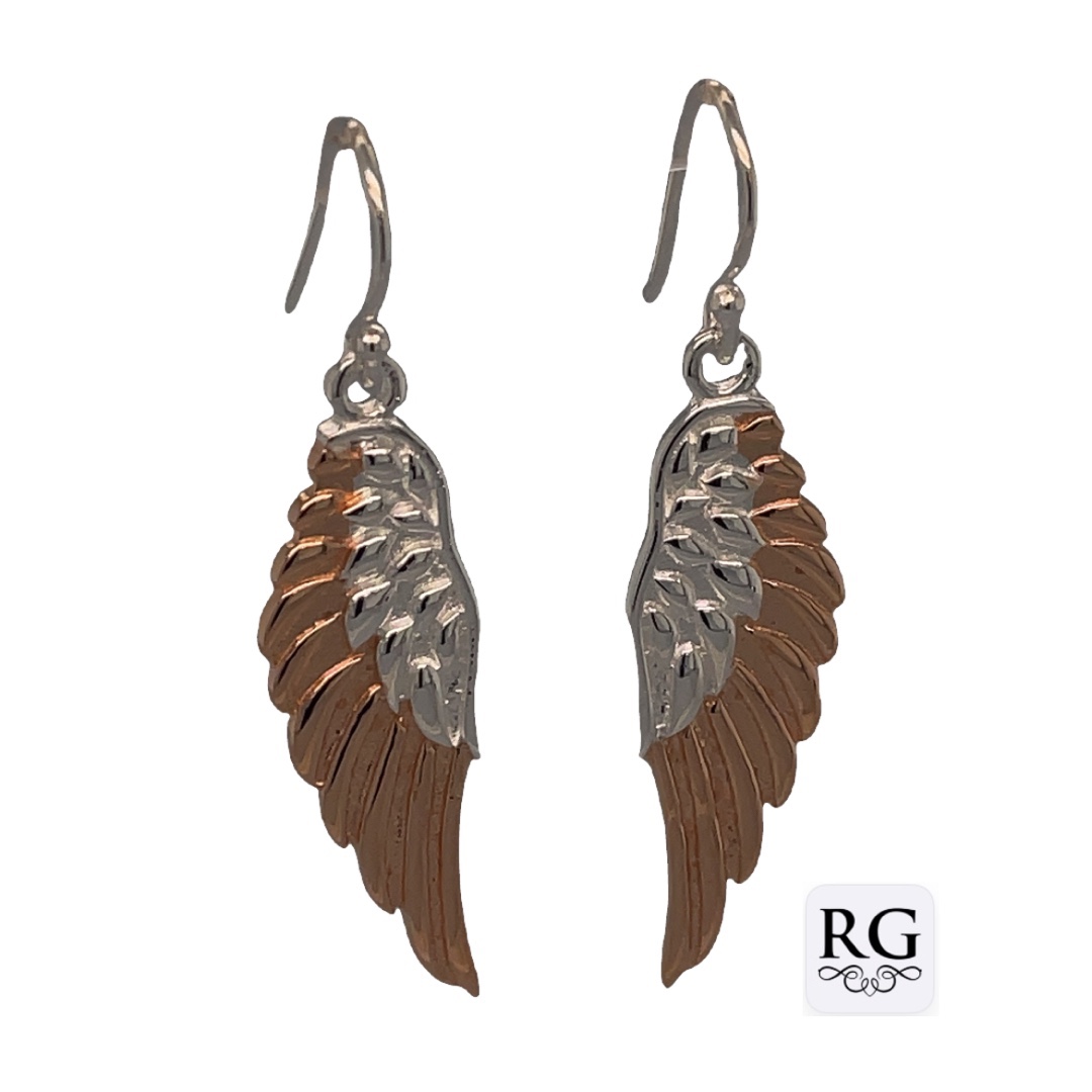 925 RG PL ETCH SINGLE ANGEL WING EAR - 46X11 4.9g <br/>M12202R