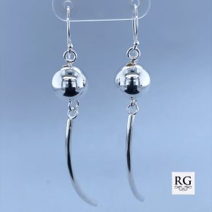 925 HOL BALL WITH RND TUBE DROP EAR - 62X10  4.1g  <br/>M12207