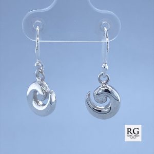 925 PLAIN DROP SPIRAL EARRINGS - 24X10 - 2.4g <br/>M12225