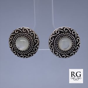 925 OXI MOP VINTAGE STUDS - 14MM - 3.4g <br/>M12265