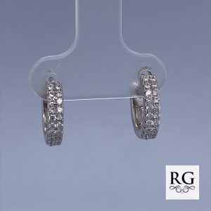 925 DBL ROW CZ PAVE HUGGIES - 13X8 - 2.7g <br/>M12294