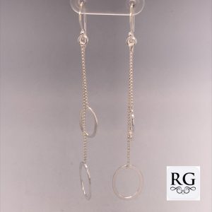 925 DBL OPEN OV BOX CHAIN DROP EAR - 75X13 2.5g  <br/>M12330