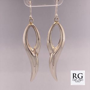 925 LONG OPEN TWIST DROP EARRINGS - 58X12 - 6g <br/>M12345