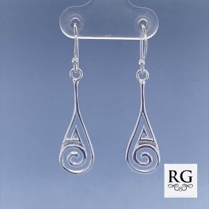 925 DROP SPIRAL IN TEARDROP EAR - 38X9 - 2.4g <br/>M12352