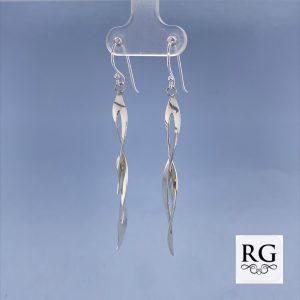 925 DBL OPEN SPIRAL TWIST DROP EAR - 64X7 - 3.4g <br/>M12364