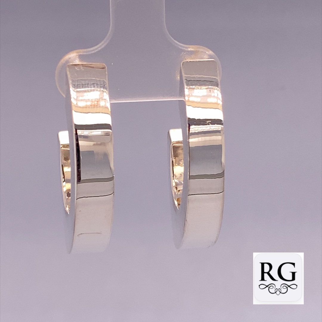 925 HOLLOW RECT TUBE OVAL HOOPS - 34X6 - 7g <br/>M12370