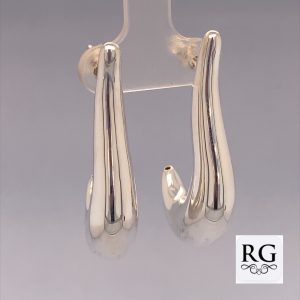 925 ELECTROFORM LONG HALF HOOPS - 39X8 - 7.2g <br/>M12376