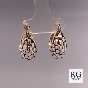 925 ELECTROFORM OXI ETCH BASKET HOOPS - 20X10 - 6g <br/>M12377