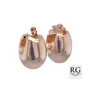 925 ELECTROFORM OVAL PUFFED HOOPS - 22X14 - 5.9g <br/>M12380