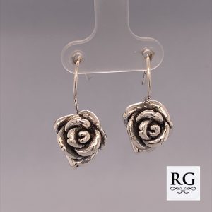 925 ELECTROFORM OXI ROSE DROP EAR - 26X12 - 3.6g <br/>M12382