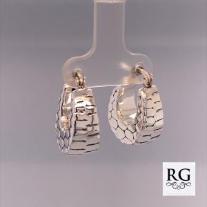 925 ELECTROFORM OXI ETCH BASKET HOOPS - 21X8  4.3g <br/>M12384