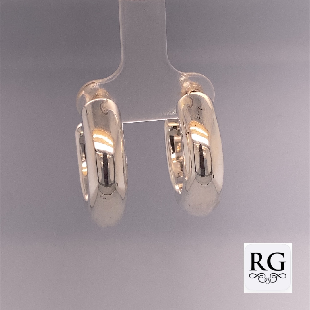 925 ELECTROFORM D-SHAPE HOOPS - 24X7 - 6.1g <br/>M12385