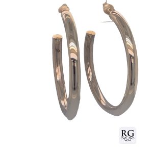 925 PLAIN RND TUBE HALF HOOPS - 40X4 - 7.8g <br/>M12390