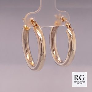 925 PLAIN HOLLOW OVAL TUBE HINGE HOOPS - 27X4 5.2g <br/>M12394