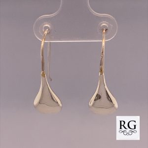 925 PLAIN PUFF TEARDROP THREADER EAR - 28X9 - 3.6g <br/>M12402