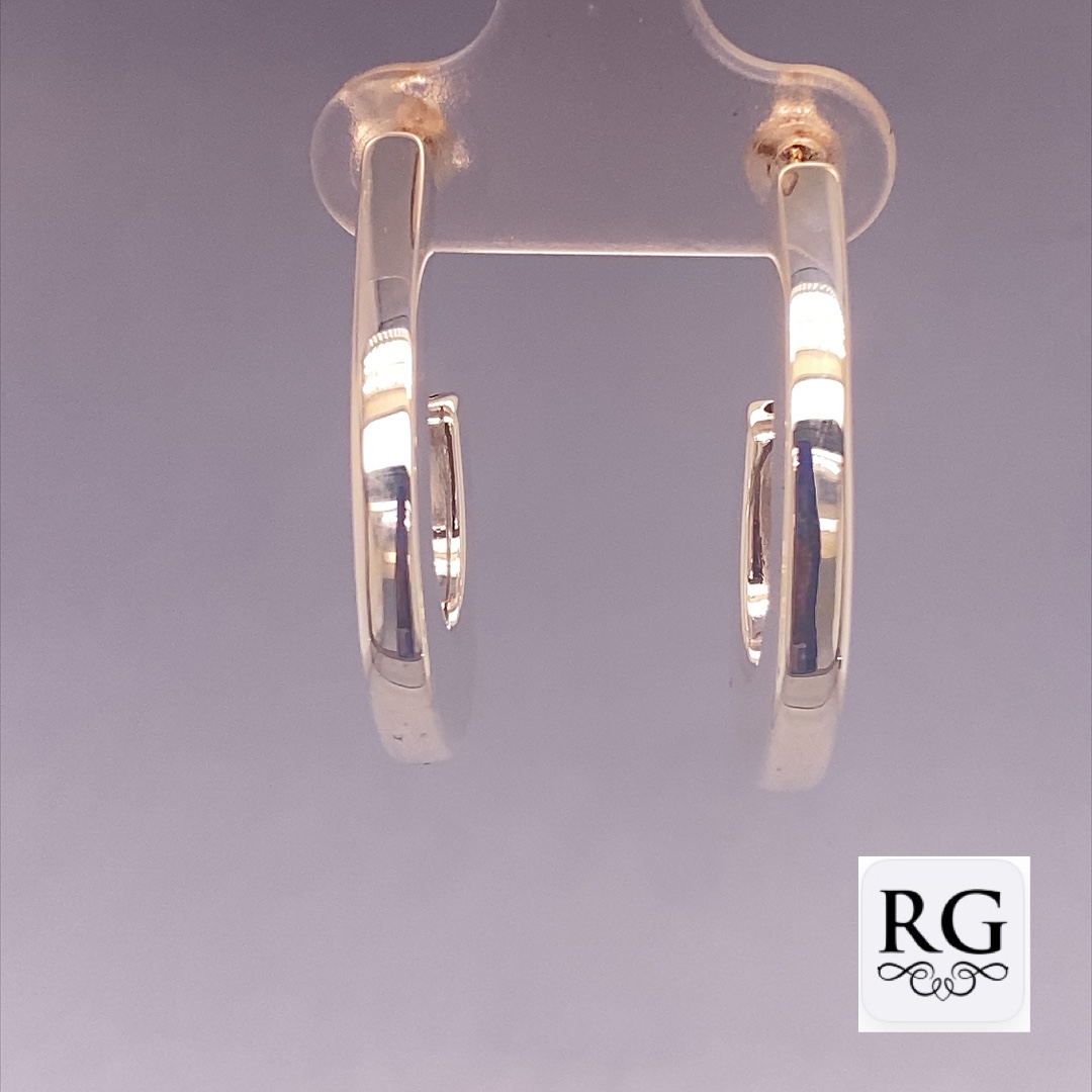 925 ELECTROFORM OVAL HALF HOOPS - 26X3 - 4g <br/>M12407