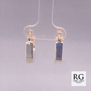 925 PLAIN HOLLOW RECT TUBE HINGE HOOPS - 17X5 3.3g <br/>M12409