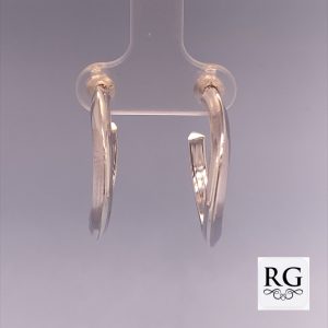 925 PLAIN HOL TRIANGLE TUBE HALF HOOPS - 25X3 4.2g <br/>M12418