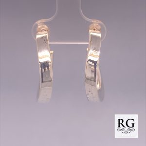 925 PLAIN TWIST TRIANGLE TUBE HALF HOOPS 25X4 4.7g <br/>M12419