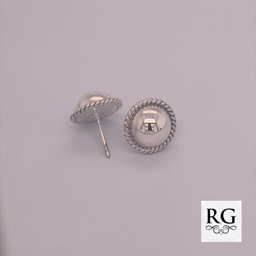 925 HOLLOW HALF BALL ROPE EDGE STUDS - 13MM - 3.1g <br/>M12427 - Image 2