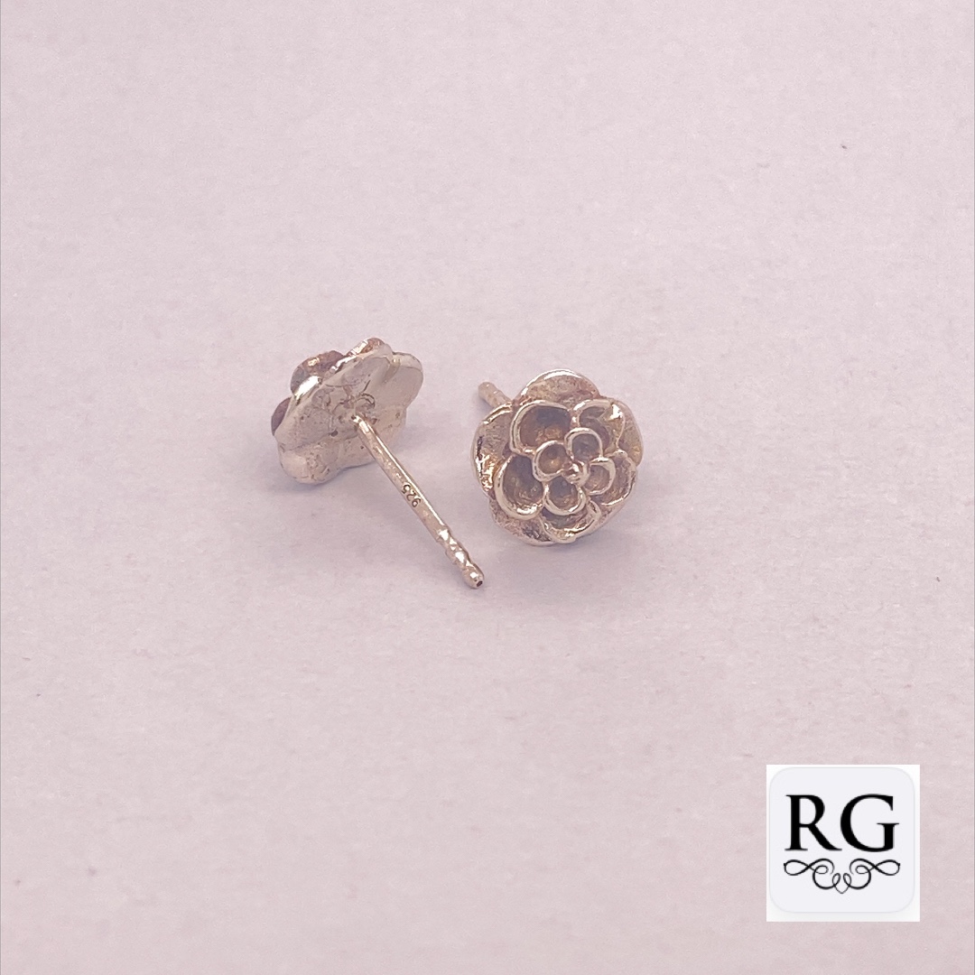 925 OXI 3D FLOWER STUDS - 8MM - 1.7g <br/>M12446 - Image 2