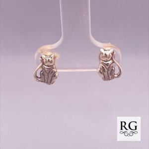 925 OXI SITTING CAT STUDS - 10X7 - 1.3g <br/>M12450