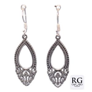 925 OXI FILIGREE VINTAGE TEARDROP EAR 43X12 2.65g  <br/>M12454
