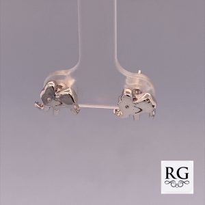 925 PLAIN ELEPHANT STUDS - 10X8 - 2.35g <br/>M12456