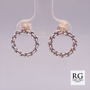 925 OXI ROPE CIRCLE OF LIFE STUDS - 14X2 - 1.6g <br/>M12463