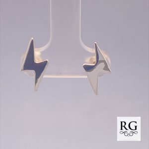 925 PLAIN LIGHTNING BOLT STUDS - 14X6 - 1.15g <br/>M12464