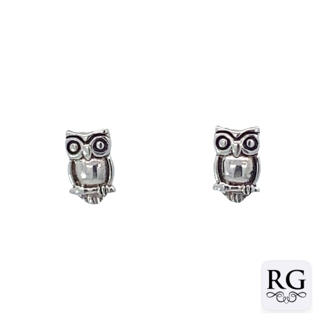 925 OXI SITTING OWL STUDS - 9X6 - 1.2g <br/>M12489