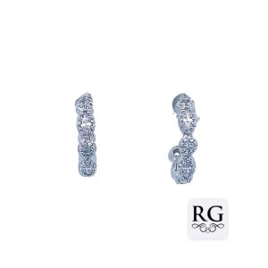 925 RND+MARQ CZ PAVE MILLGRAIN C-HOOP - 14X3 2.5g <br/>M12501