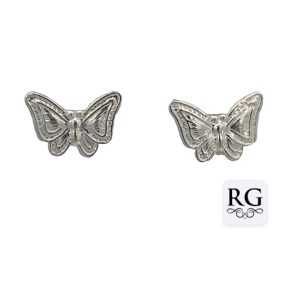 925 ETCHED BUTTERFLY STUDS - 12X8 - 0.6g <br/>M12506