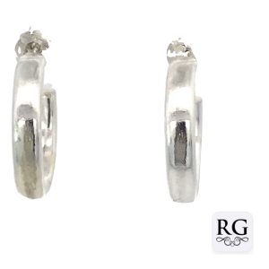 925 HOLLOW D-SHAPE HALF HOOPS - 18X3 - 2.5g <br/>M12549