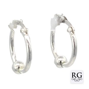 925 HOL BALL ON RND TUBE HINGE HOOPS - 20X5 - 2.7g <br/>M12551