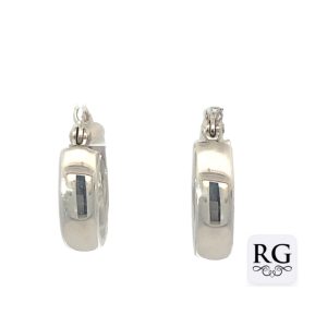 925 HOLLOW D-SHAPE HINGE HOOPS - 19X5 - 4.98g  <br/>M12552